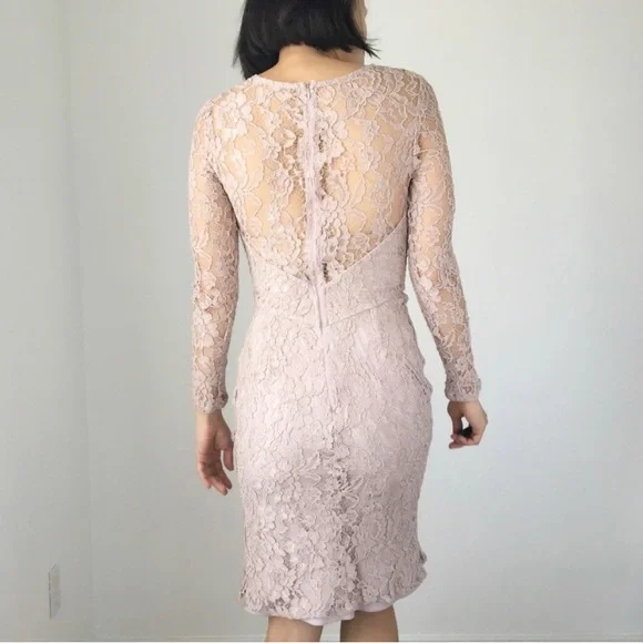 Lace Dusty Rose Pink Dress - Picture 5 of 5